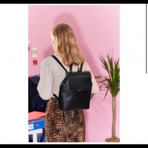 NWOT Claudia Canova Unlined Flapover Black Backpack